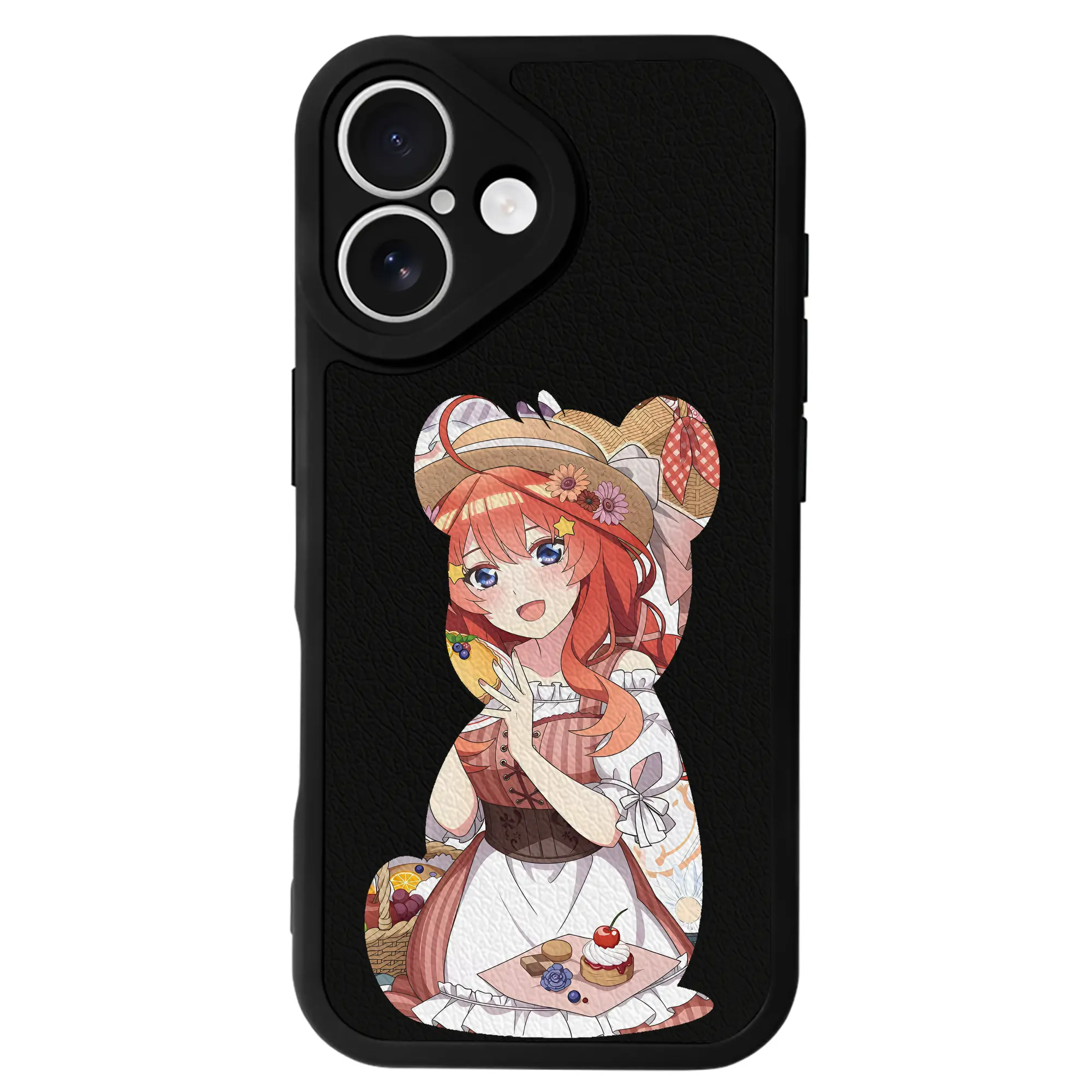 五等分の花嫁 グッズ 中野 五月 - IPhone 16シリーズ対応 ・ シリコンスマホケース ・ レザー調 ・ 高精度フィット ・ 耐衝撃 ・ ワイヤレス充電対応 ・ 精密カット